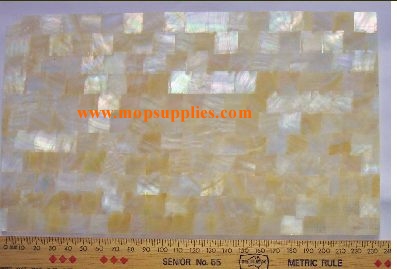 Gold MOP mosaic glued sheet