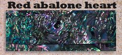 Red abalone heart glued blank