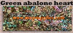 Green abalone heart glued blank