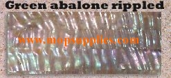 Green abalone rippled glued blank