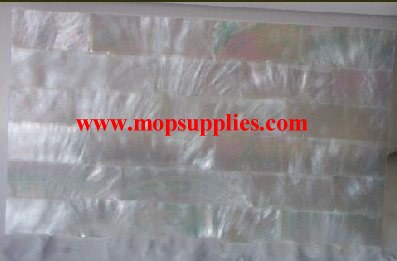 Silver MOP strip glued sheets